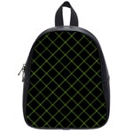 Green Net on black School Bag (Small)