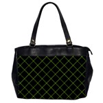Green Net on black Oversize Office Handbag (2 Sides)
