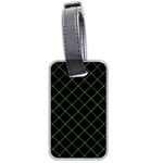 Green Net on black Luggage Tag (two sides)