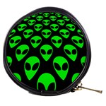 We are WATCHING you! Aliens pattern, UFO, faces Mini Makeup Bag