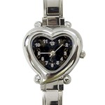 Blue and gold Heart Italian Charm Watch