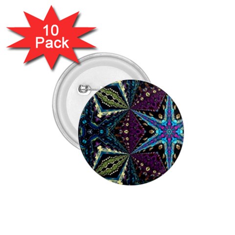 Ornate star 1.75  Buttons (10 pack) from ArtsNow.com Front
