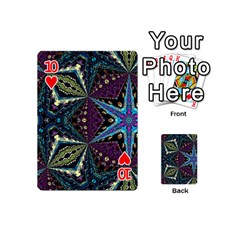 Ornate star Playing Cards 54 Designs (Mini) from ArtsNow.com Front - Heart10