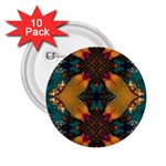 Teal and orange 2.25  Buttons (10 pack) 