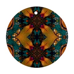 Teal and orange Round Ornament (Two Sides) from ArtsNow.com Front