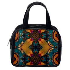 Teal and orange Classic Handbag (Two Sides) from ArtsNow.com Back