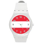 Flag of Austria Round Plastic Sport Watch (M)