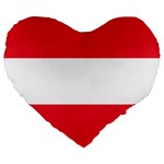 Flag of Austria Large 19  Premium Heart Shape Cushions