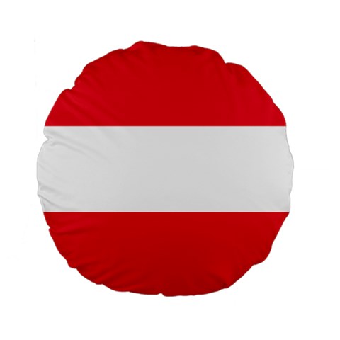 Flag of Austria Standard 15  Premium Flano Round Cushions from ArtsNow.com Front