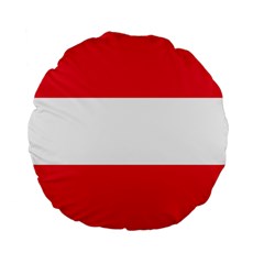 Flag of Austria Standard 15  Premium Flano Round Cushions from ArtsNow.com Back