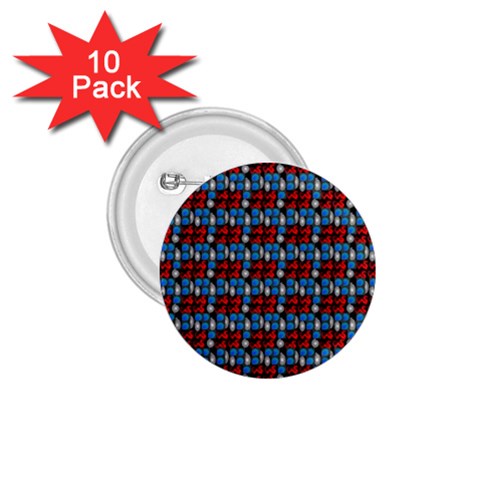 Red And Blue 1.75  Buttons (10 pack) from ArtsNow.com Front