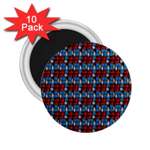 Red And Blue 2.25  Magnets (10 pack)  from ArtsNow.com Front