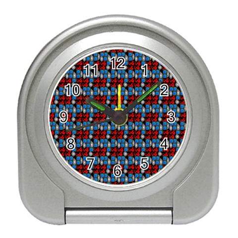 Red And Blue Travel Alarm Clock from ArtsNow.com Front