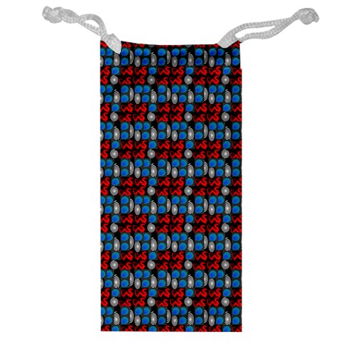 Red And Blue Jewelry Bag from ArtsNow.com Front