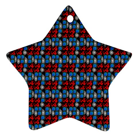 Red And Blue Star Ornament (Two Sides) from ArtsNow.com Front