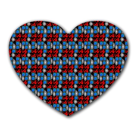 Red And Blue Heart Mousepads from ArtsNow.com Front