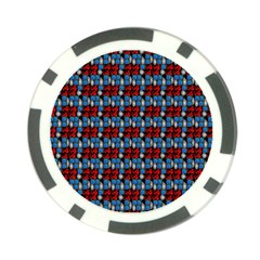 Red And Blue Poker Chip Card Guard from ArtsNow.com Back