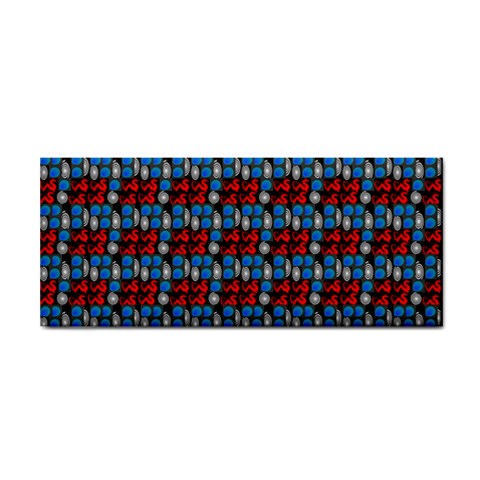 Red And Blue Hand Towel from ArtsNow.com Front