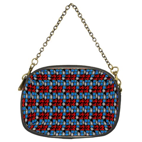 Red And Blue Chain Purse (One Side) from ArtsNow.com Front