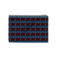Red And Blue Cosmetic Bag (Medium) from ArtsNow.com Back