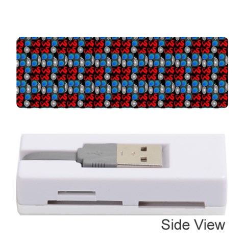 Red And Blue Memory Card Reader (Stick) from ArtsNow.com Front