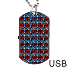 Red And Blue Dog Tag USB Flash (Two Sides) from ArtsNow.com Front