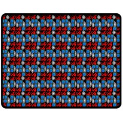 Red And Blue Double Sided Fleece Blanket (Medium)  from ArtsNow.com 58.8 x47.4  Blanket Back