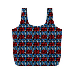 Red And Blue Full Print Recycle Bag (M) from ArtsNow.com Front