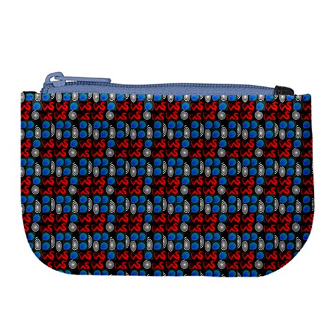 Red And Blue Large Coin Purse from ArtsNow.com Front