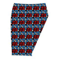 Red And Blue Midi Wrap Pencil Skirt from ArtsNow.com  Front Right 