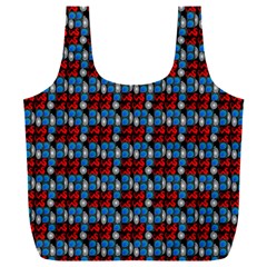 Red And Blue Full Print Recycle Bag (XXL) from ArtsNow.com Front