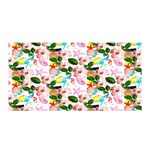 Painted Flowers Satin Wrap