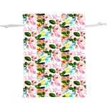 Painted Flowers  Lightweight Drawstring Pouch (XL)