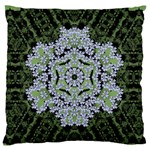 Calm In The Flower Forest Of Tranquility Ornate Mandala Large Flano Cushion Case (Two Sides)