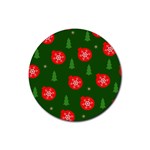 Christmas 001 Rubber Round Coaster (4 pack) 