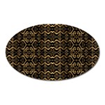 Luxury Golden Oriental Ornate Pattern Oval Magnet
