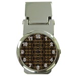 Luxury Golden Oriental Ornate Pattern Money Clip Watches
