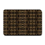 Luxury Golden Oriental Ornate Pattern Small Doormat 
