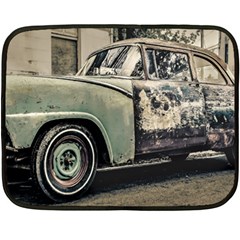 Abandoned Old Car Photo Double Sided Fleece Blanket (Mini)  from ArtsNow.com 35 x27  Blanket Back
