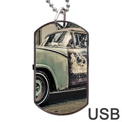Abandoned Old Car Photo Dog Tag USB Flash (Two Sides) from ArtsNow.com Front