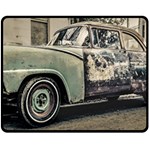 Abandoned Old Car Photo Double Sided Fleece Blanket (Medium) 