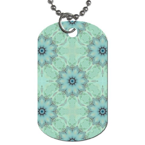 Mint floral pattern Dog Tag (One Side) from ArtsNow.com Front