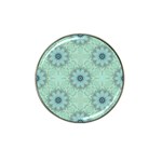 Mint floral pattern Hat Clip Ball Marker (4 pack)