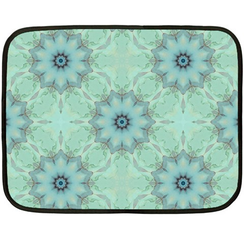 Mint floral pattern Double Sided Fleece Blanket (Mini)  from ArtsNow.com 35 x27  Blanket Front