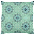 Mint floral pattern Large Flano Cushion Case (Two Sides)