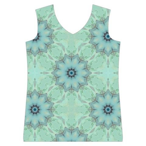 Mint floral pattern Women s Basketball Tank Top from ArtsNow.com Front