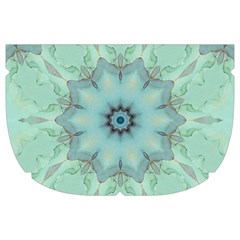 Mint floral pattern Makeup Case (Large) from ArtsNow.com Side Left