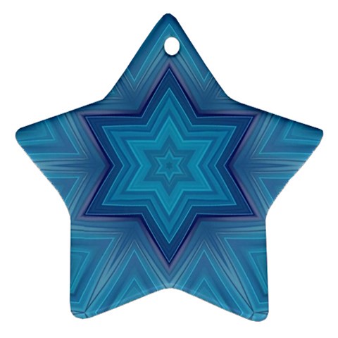 Blue star Star Ornament (Two Sides) from ArtsNow.com Front