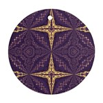 Purple and gold Ornament (Round)