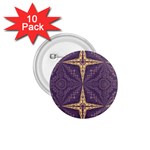 Purple and gold 1.75  Buttons (10 pack)